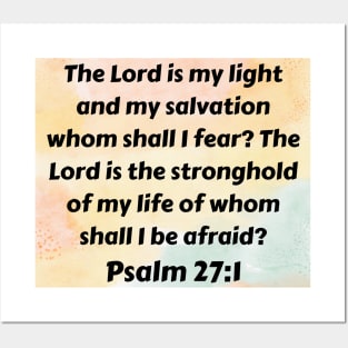 Bible Verse Psalm 27:1 Posters and Art